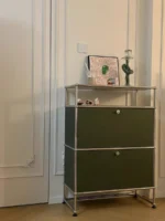 Sideboard Storage Cabinets Modular Combination Metal Frame for Living Room Office Drawers Customizable Large Storage Olive Green - Image 39