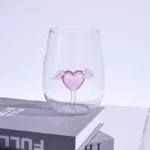 Colorful Stones Dots Glass Cup High Borosilicate Glass Transparent Drink Water Cup Milk Coffee Juice Glass – close-up detail