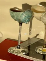 Handmade Natural Conch Wine Glass Modern Creative Niche Christmas Gift Gift Decoration Ornaments Household Shell Candlestick
