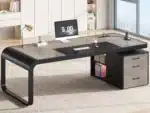 70.9" Executive Desk, Large Computer Desk with Drawers and Lateral File Cabinet, Office Desk with Removable, Customized – in