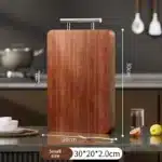 New Ebony Wood Cutting Board Antibacterial Anti Mold Kitchen Chopping Board Double Sided – top view