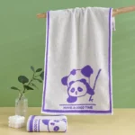 1Pc 25x50cm Cotton Cartoon Kung Fu Panda Absorbent Soft Bathroom Children Hand Towel Chinese New Year Gift – side view