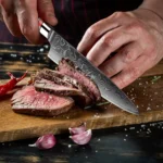 Art Forged Damascus Steel Kitchen Knife Set 1-8 pcs Professional Hotel Chef's Slicing and Carving Knife Premium Kitchen
