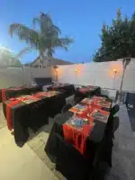 8PCS Bamboo Placemats Sushi Rolling Mat Reusable Wicker Placemat Heat Resistant Table Mats for Dining Wedding Party 12x18 In