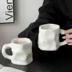 Creative Irregular Pitted Ceramic Coffee Cup 30ml Afternoon Tea Dessert Tea Cup Simple Office Mug Couple Mug Gift Home Decor