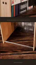 Wood Acrylic Pen Holder with Price Slot Stationery Storage Rack Brush Case Organizer Supermarket Display Stand Cosmetic