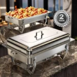 2/4/6 Pack 8QTChafing Dish Buffet Set Stainless Steel Food Warmer Kit with Lids Holders for Restaurant Catering Parties Weddings - Image 9