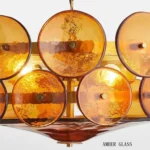 Nordic Style Designer Led Chandelier Restaurant Study Living Room Colored Glass Pendant Light Luxury Postmodern Indoor