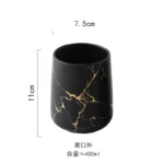 Matte Gold Ceramics Bathroom Set Decor Soap Dispenser Toothbrush Holder cup Soap Dish tray Mouthwash Cup bathroom Washing Set
