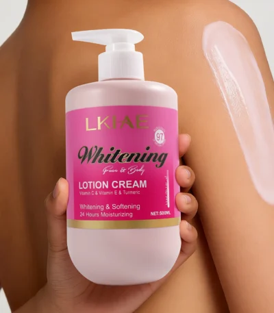 LKIAE Vitamin C and Vitamin E Lightening Body Lotion, Whitening, Softening, 24 Hours Moisturizing, Rapid Absorption, 500ml
