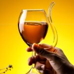 Creative Red Wine Glass Cocktail Whiskey Clear Juice Cup Goblet with Drinking Tube Straw for Wedding Party Home Restaurant