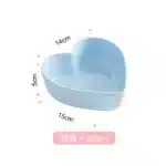 Heart Shaped Bowl Love Heart Ceramic Steamed Egg Bowl Candy Color Dessert Salad Plate 7 Inch Cake Fruit Plate Kitchen