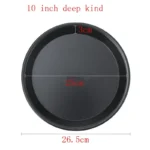 6 to 12inch Premium Non-Stick Pizza Pan Bakeware Carbon Steel Pizza Plate Round Deep Dish Pizza Pan Tray Mold Mould Baking Tools - Image 11