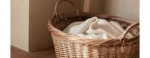 Large Size Wicker Laundry Basket Dirty Clothes Storage Basket Household Toy Weaving Box Japanese Style Pure Color Closet