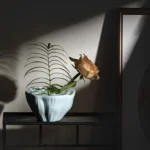 1pc Lotus Ceramic Vase Flower Pot Planter Water Pot Buddhist Mood Tea Set Waterproof Floral Arranging Pot for Home Office