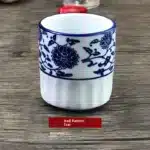 Chinese Sle Cerc Blue And White Dinnerware Set Thiened Bone Bowl Plate Tea Cup Spoon Four-Piece Table Setting – top view