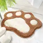 Cartoon Foot Shape Bath Mat Bathroom Door Absorbent Foot Mat Anti-slip Microfiber Bathroom Rug Machine Washable Bath Carpet