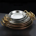 304 stainless steel Spanish seafood rice pot Commercial crayfish plate Flat bottom stewed rice pot Double ear frying pan