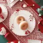 Creative Christmas Ceramic Cookies Jar Rectangular Dinner Plate Round Santa Claus Tableware Household Dessert Fruit Snack