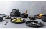 Nordic Ceramic Tableware Matte Glazed Japanese Style Ins Style Dishes Sets Salad Soup Bowl Flat Plate Dinnerware Dinner Set