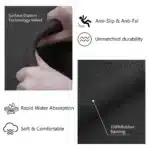 Cute Black Cat Shaped Quick-Dry Diatomaceous Earth Bath Mat Funny Cat Lovers Soft Diatom Mud Absorbent Floor Mat – side view