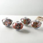 Ceramic ramen bowl with lid, Japanese style tableware for soup or rice