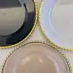 100 PCS Charger Plate 13 Inches Plastic Decorative Wedding Centerpieces Event Party Decoration Dinner Tableware Show Tray