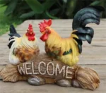 Creative Resin Rooster Hen Welcome Sign Decoration Items Home Livingroom Desk Sculpture Crafts Outdoor Garden Statue Accessories - Image 16