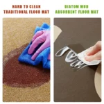Absorbent bath mat diatom mud anti-slip bathroom rug