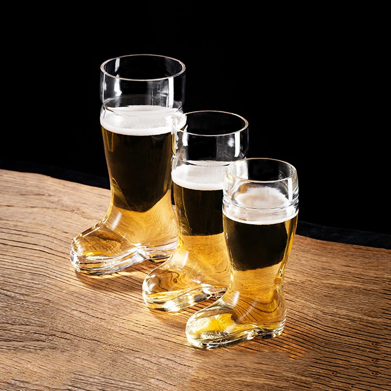 Creative Glass Boots Beer Glass Personalized Shoes Mugs Juice Cocktail Glass Whiskey Wate Mug Coffee Latte Cups Water Bottles