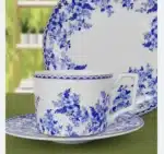 Vintage blue and white porcelain dinner plate set, bone china western tableware, home hotel restaurant Dim sum fruit steak