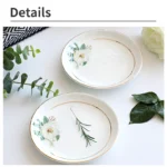 Bone China Dinnerware, Household Ceramic Rice Bowl, Deep Dishes, Soup Pots, Steak Flat Plate, Delicate Floral Tableware