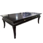 Minimalist coffee table with metal frame in a modern living room setting, Goldoma