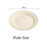 Inyahome 1/4/10PCS Nordic Polypropylene Plates Dinnerware Tableware Eco Friendly Lightweight Kitchen Dishes Safe Dinner