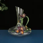 Creative Enamel Iris Glass cup Champagne Flutes Crystalline Party Gift Toasting Glass Goblet Crystal Anniversary unique mug