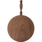 Elegant walnut cutting board with French vintage design, perfect for bread, cheese, and fruit presentation