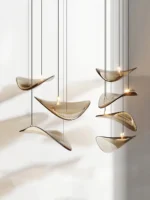 2026 New French Clear Glass Lustre Chandelier, Custom Hardware Pendant Lamp for Duplex Stairwell, Elegant Light for Ceilings
