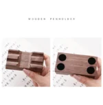 Walnut Wood Pen Holder Stand Desk Organizer Office Supply for Dip Pen Fountain Pen Rest Desk Accessories Office School