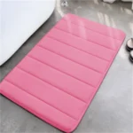 Soft bath mat memory foam in a modern bathroom with non slip backing