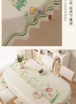 Oval dining tablecloth, washable waterproof oil-proof heat-resistant new luxury table cover for living room tea table