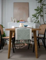 Table Runner Nordic Jacquard Geometric Table Flag Tassel Fashion Tea Flag Dining Flag Long Polyester Cotton Tablecloth
