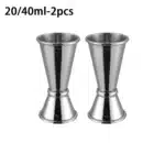 20/40ml Cocktail Bar Stainless Steel Jigger Double Spirit Measuring Cup For Home Bar Party Club Accessories Barware Tools