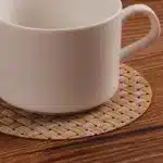 Waterproof Round Anti-slip Heat Resistant Woven Coasters Placemat Hot Drink Coffee Tea Wine Mug Cup Pad Mats – close-up
