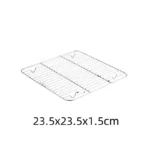 Golden Square Stainless Steel Food Service Tray plate set Nonstick Bakeware Fruit Cookie Bread Plate Kitchen Storage Container - Image 9