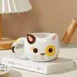 Creative 3D Embossed Ceramic Cat Teamug Office Cute Animal Ceramic Coffee Mug 430ml Milk Drink Cup Drinkware Home Decoration