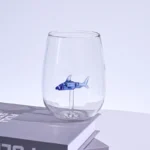 Colorful Stones Dots Glass Cup High Borosilicate Glass Transparent Drink Water Cup Milk Coffee Juice Glass – top view