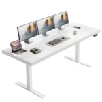 71 Inch Executive Electric Standing Desk, Height Adjustable Desk with Power Outlet & 1.38" Thick 3-Piece Desktop,,