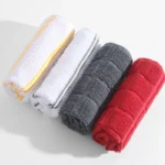 1Pc 30x30cm 100% Cotton Plaid Striped Washcloth Home Bathroom Adult Square Soft Face Towel