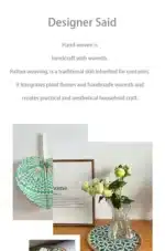 Hand Woven Round Placemat INS Table Decors Rattan weaving TableMats for Dining Room – top view
