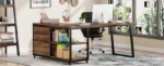 Tribesigns L-Shaped Computer Desk with 3 Drawers, Reversible Corner Home Office Desk with Shelves, 53-Inch Industrial PC